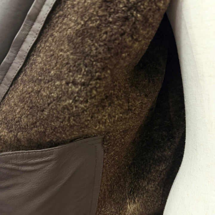 美品□Dunhill ダンヒル ムートンライナー付き スタンドカラー 3WAY ラムレザージャケット レザーコート ブラウン M 正規品 メンズ