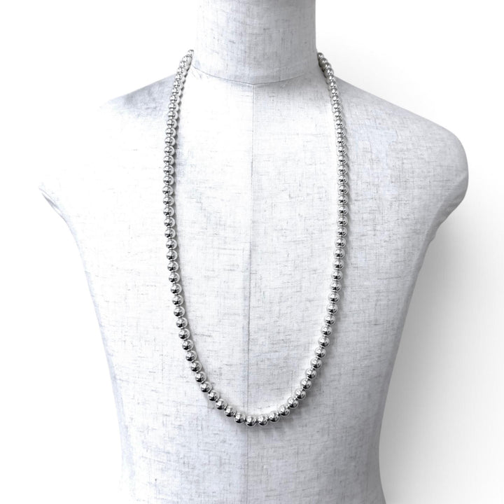 極美品□TIFFANY&amp;Co. ティファニー ハードウェア ロング ボールネックレス SV925 アクセサリー シルバー 重量100g メンズ オススメ
