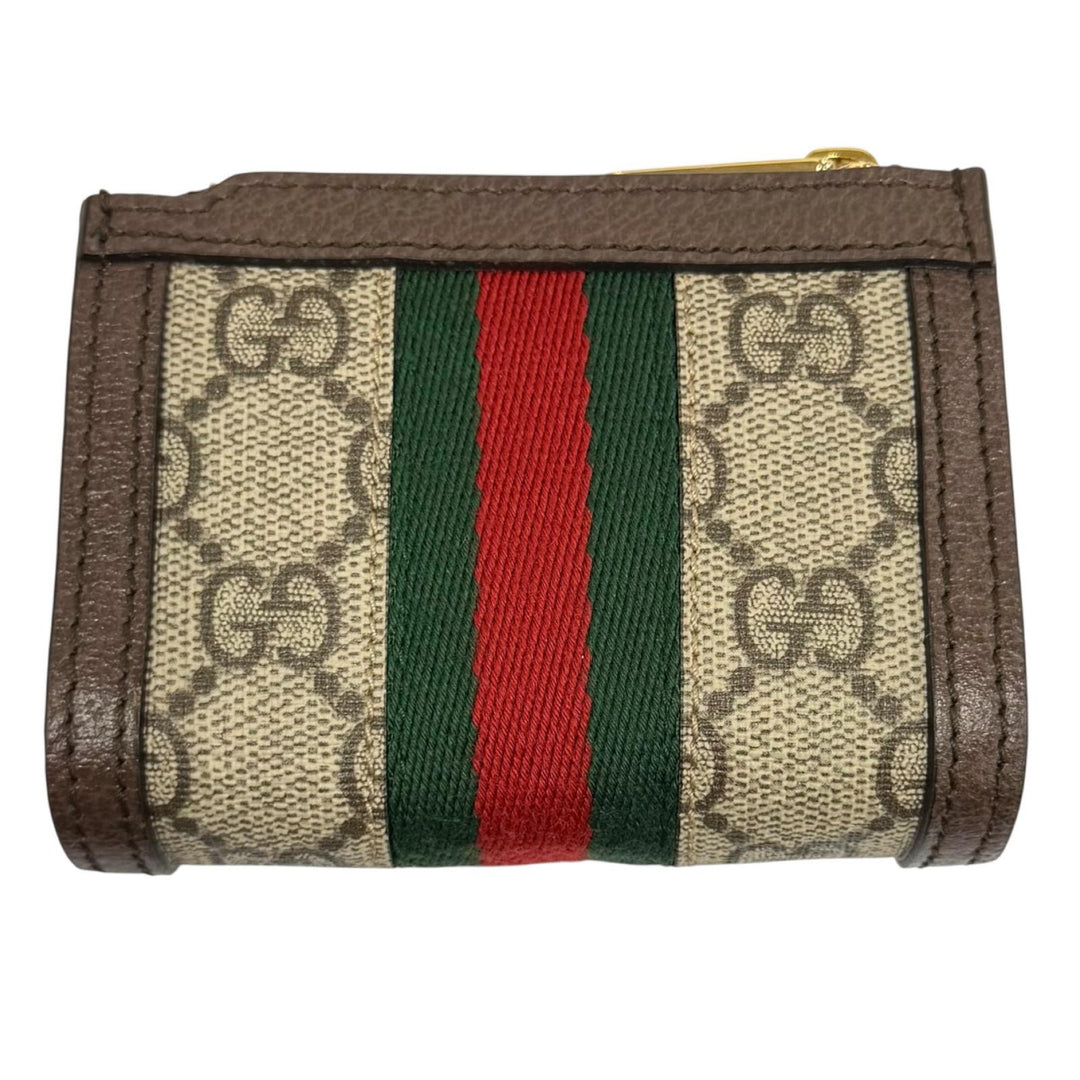 極美品★GUCCI グッチ 699530 GGマーモント オフィディア GGスプリーム キーフック付 コインケース ベージュ ブラウン 箱・保存袋付き
