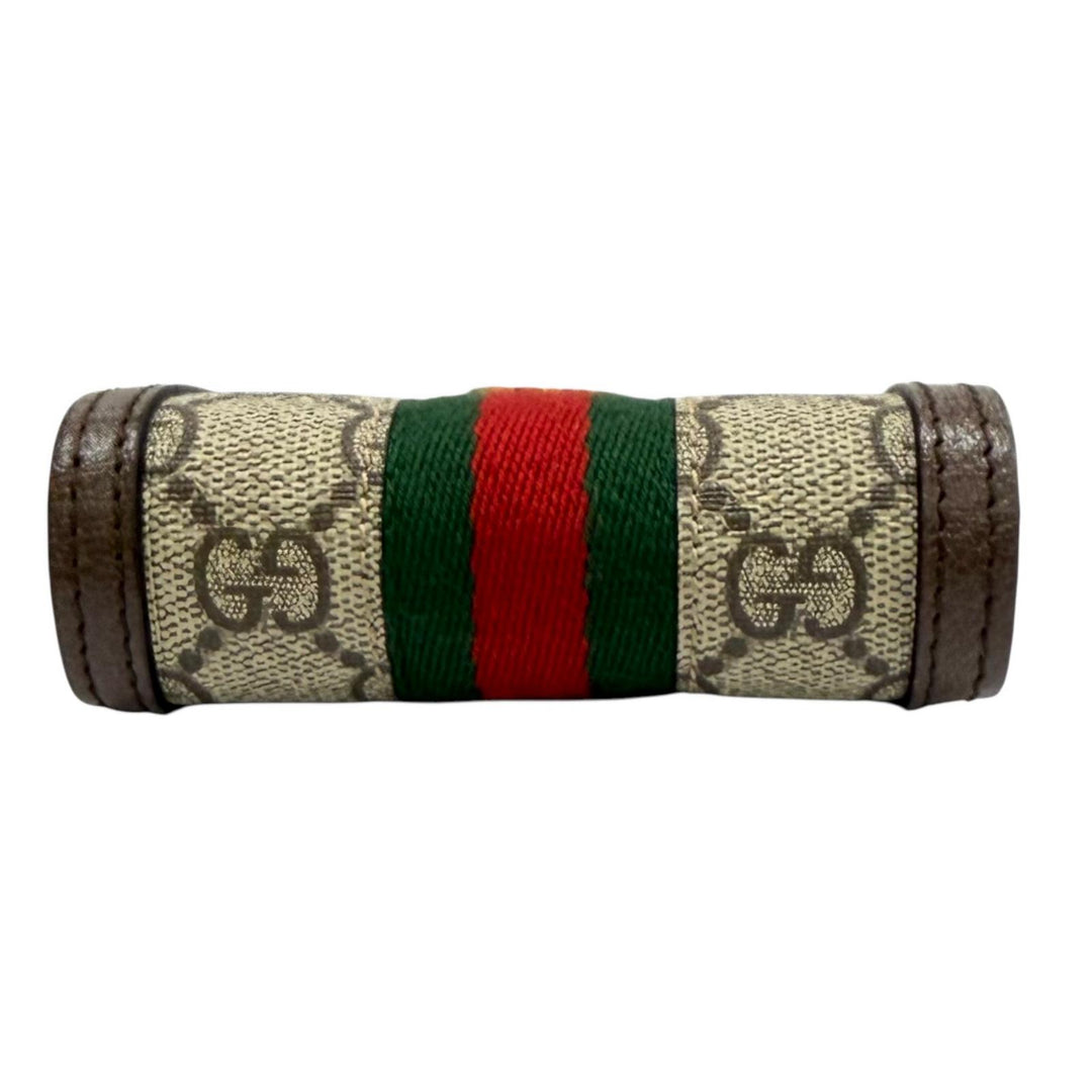 極美品★GUCCI グッチ 699530 GGマーモント オフィディア GGスプリーム キーフック付 コインケース ベージュ ブラウン 箱・保存袋付き