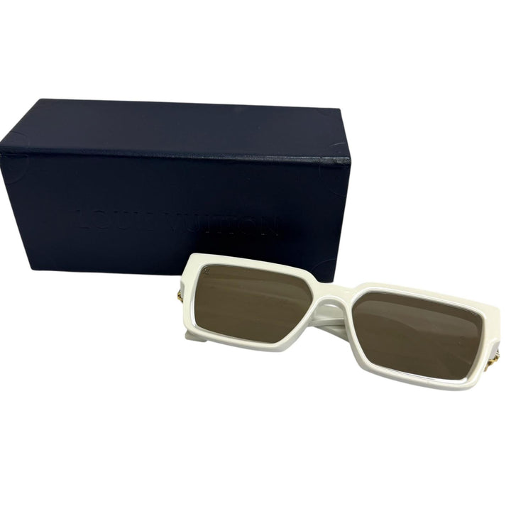 美品□LOUIS VUITTON ルイヴィトン 2021年製 Z1166E サングラス・1.1 ミリオネア ミラーレンズ ホワイト ゴールド 58□17-145 イタリア製