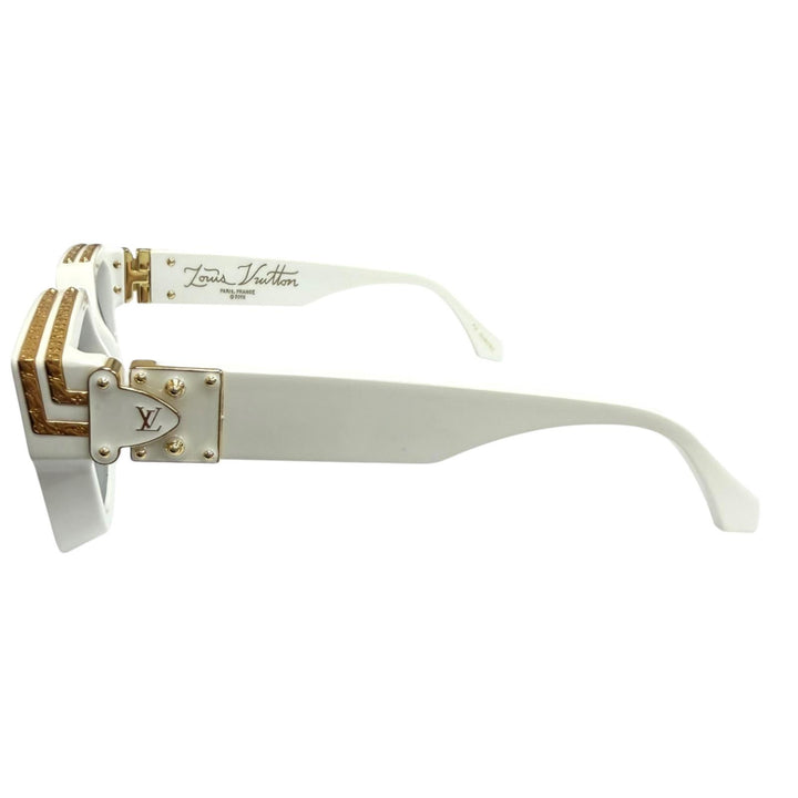 美品□LOUIS VUITTON ルイヴィトン 2021年製 Z1166E サングラス・1.1 ミリオネア ミラーレンズ ホワイト ゴールド 58□17-145 イタリア製