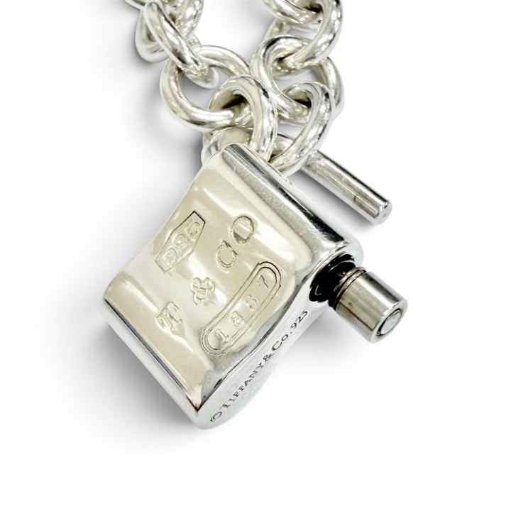 美品△TIFFANY&amp;Co. ティファニー 1837 ロック カデナ ネックレス チョーカー アクセサリー 925 シルバー 重量44g レディース オススメ◎