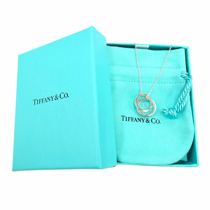 極美品☆TIFFANY&amp;Co. ティファニー 1837 インターロッキング サークル ペンダント AG925 シルバー 重量4.2g 定価107800円 箱・保存袋付き