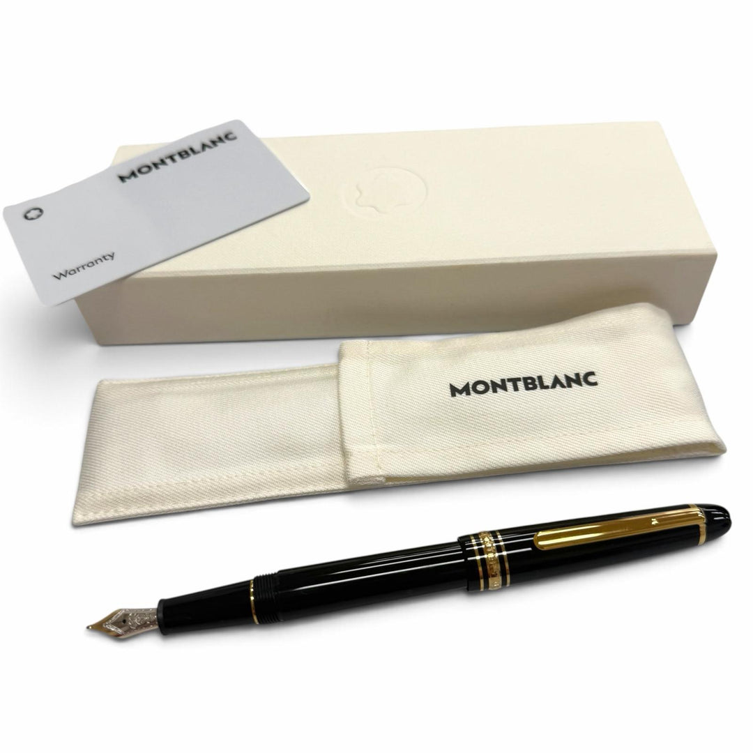 未使用品▼MONTBLANC モンブラン マイスターシュテュック クラシック 145 ペン先14K Mニブ 現行品 ホワイトスター 万年筆 箱・保存袋付き