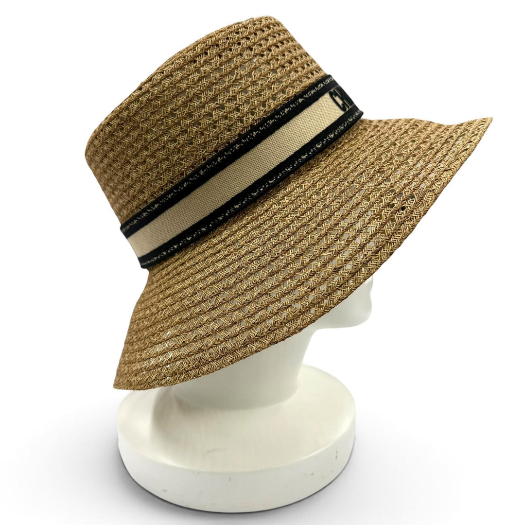 美品☆Christian Dior クリスチャンディオール 34DBP924G153 D-Bobby ワイドブリム ハット 現行品 ロゴ刺繍 57 正規品 定価135000円