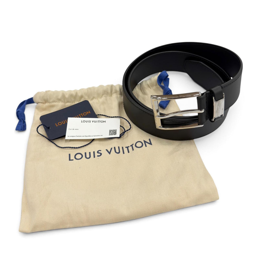 未使用品●LOUIS VUITTON ルイヴィトン 2025年製 M0542U ベルト・LV シティ ピン 35MM レザー ベルト 90 36 西製 定価101200円 保存袋付き
