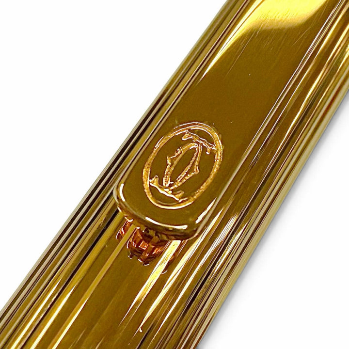 極美品▼Cartier カルティエ マストドゥ カルティエ ストライプ ボールペン シャープペンシル 2本セット ゴールド フランス製 筆記確認済
