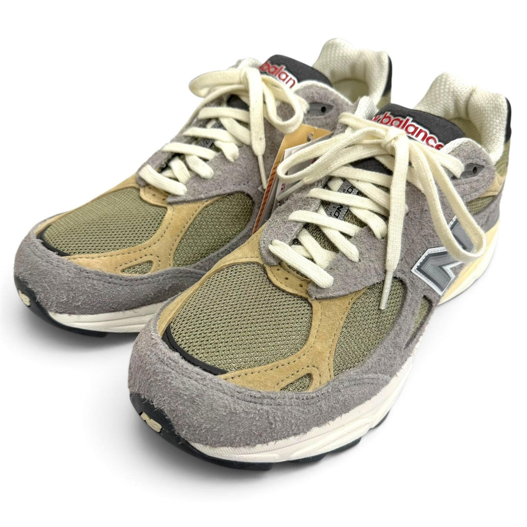 未使用品□NEW BALANCE ニューバランス M990TG3 メッシュ 異素材切替 レースアップ ローカットスニーカー グレー 27.5 USA製 メンズ