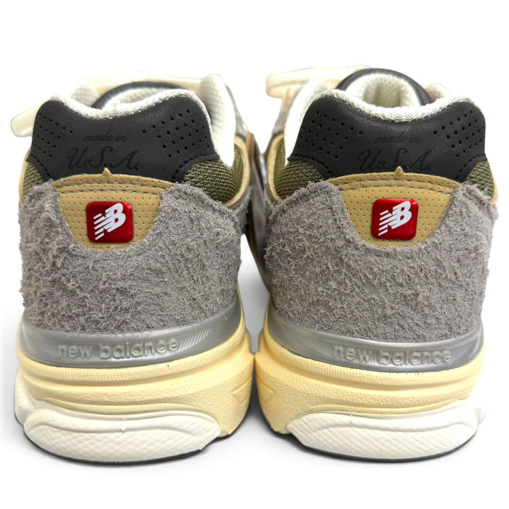 未使用品□NEW BALANCE ニューバランス M990TG3 メッシュ 異素材切替 レースアップ ローカットスニーカー グレー 27.5 USA製 メンズ