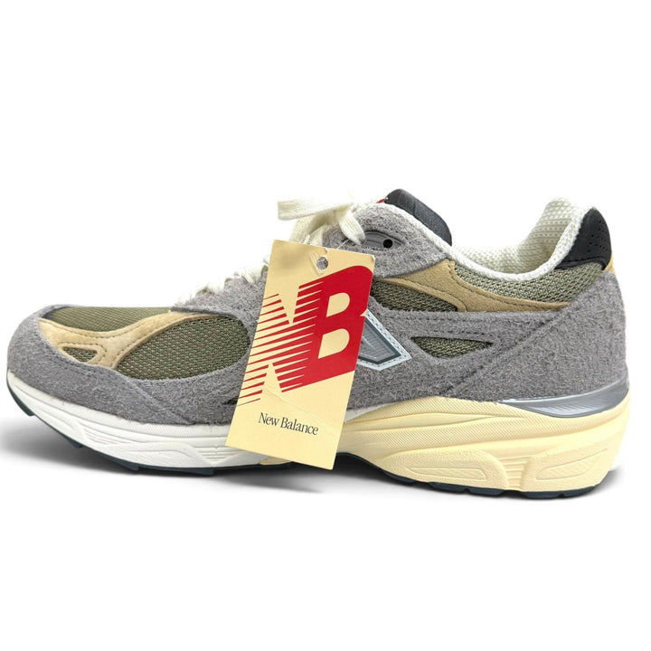 未使用品□NEW BALANCE ニューバランス M990TG3 メッシュ 異素材切替 レースアップ ローカットスニーカー グレー 27.5 USA製 メンズ