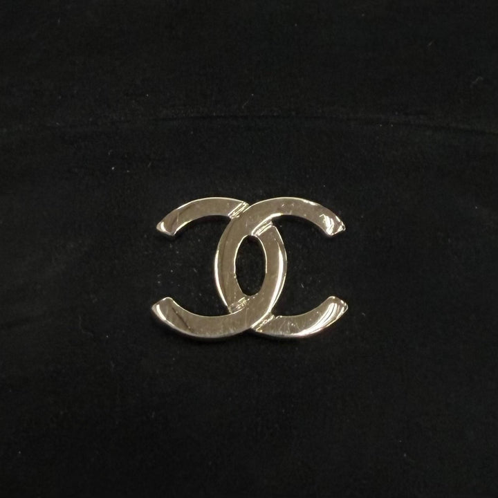 美品★CHANEL シャネル G28429 ココマーク チャンキーヒール ヌバックレザー パンプス ブラック シルバー金具 35.5 イタリア製
