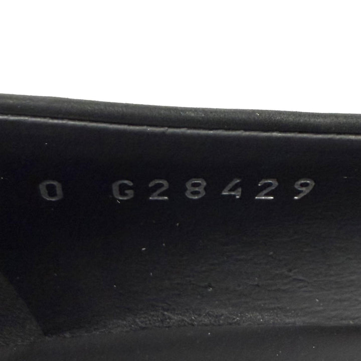 美品★CHANEL シャネル G28429 ココマーク チャンキーヒール ヌバックレザー パンプス ブラック シルバー金具 35.5 イタリア製