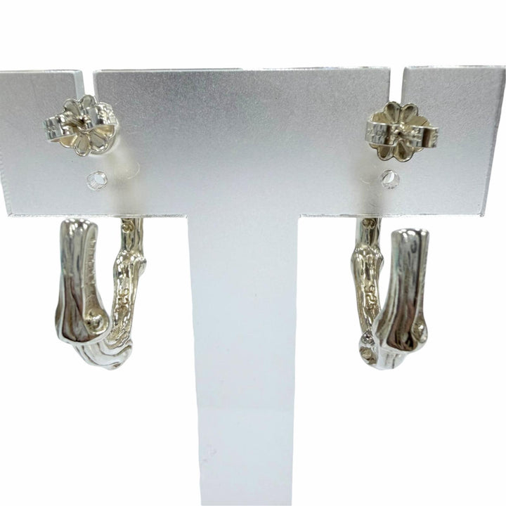 美品☆TIFFANY&amp;Co. ティファニー ヴィンテージ バンブー ピアス ラージ 925 アクセサリー シルバー 重量11.7g レディース 箱・保存袋付き
