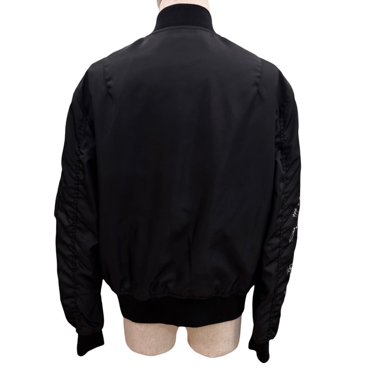 極美品●GIVENCHY ジバンシィ BM00PD13KP スケマティクス プリント ブルゾン ボンバー ジャケット 48 ポルトガル製 正規品 ハンガー付き