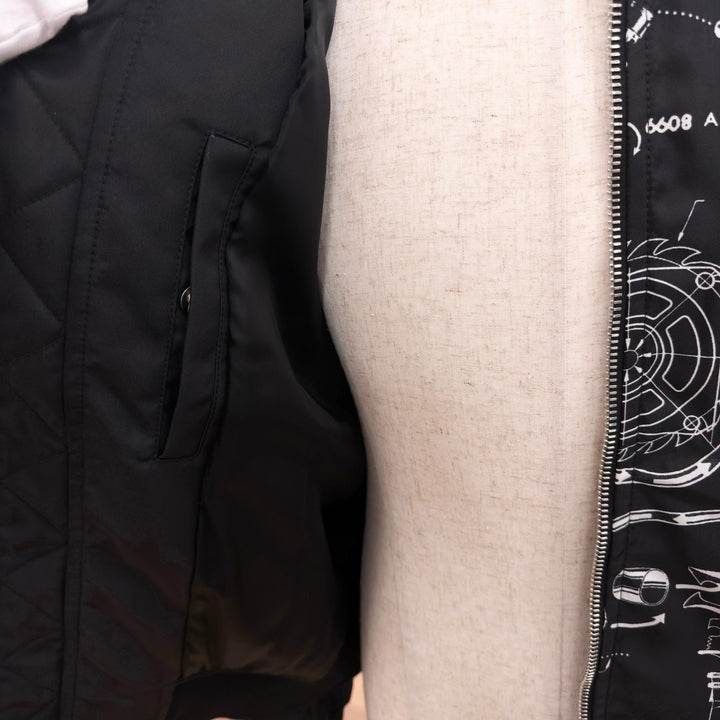 極美品●GIVENCHY ジバンシィ BM00PD13KP スケマティクス プリント ブルゾン ボンバー ジャケット 48 ポルトガル製 正規品 ハンガー付き
