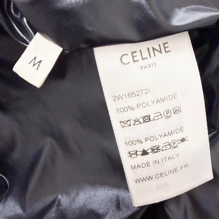 美品□CELINE セリーヌ 2W165272I ライトブルゾンジャケット ナイロンジャケット ジャンパー ブラック M イタリア製 正規品 メンズ