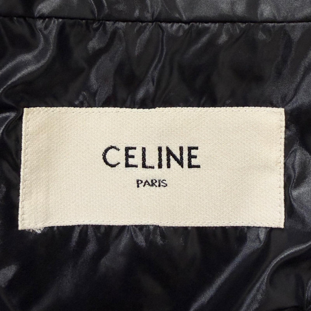 美品□CELINE セリーヌ 2W165272I ライトブルゾンジャケット ナイロンジャケット ジャンパー ブラック M イタリア製 正規品 メンズ