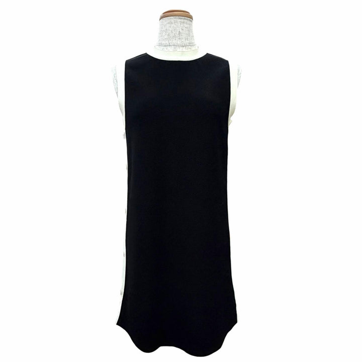 極美品△Christian Dior クリスチャンディオール 544R32A5005 ショートストレートドレス ノースリーブ バイカラー ワンピース 38 正規品