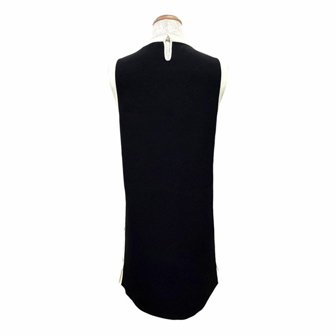 極美品△Christian Dior クリスチャンディオール 544R32A5005 ショートストレートドレス ノースリーブ バイカラー ワンピース 38 正規品
