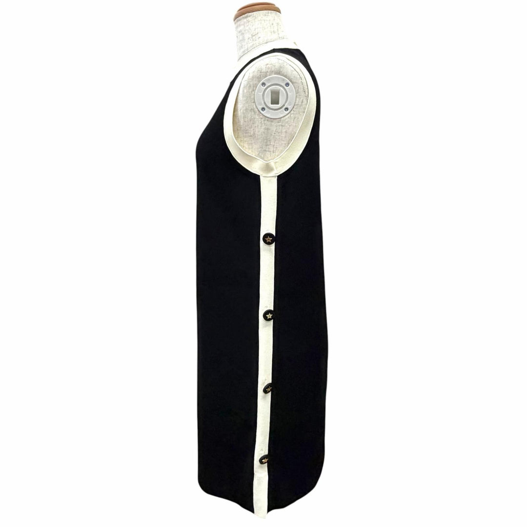 極美品△Christian Dior クリスチャンディオール 544R32A5005 ショートストレートドレス ノースリーブ バイカラー ワンピース 38 正規品