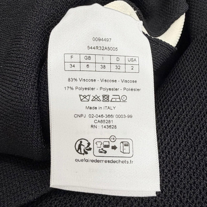 極美品△Christian Dior クリスチャンディオール 544R32A5005 ショートストレートドレス ノースリーブ バイカラー ワンピース 38 正規品