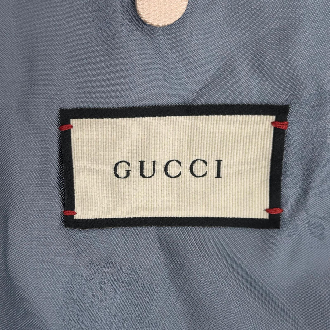 極美品●GUCCI グッチ 568655 ウール100% カラーブロック シングルブレスト テーラードジャケット レッド ブラック 44 伊製 正規品 メンズ