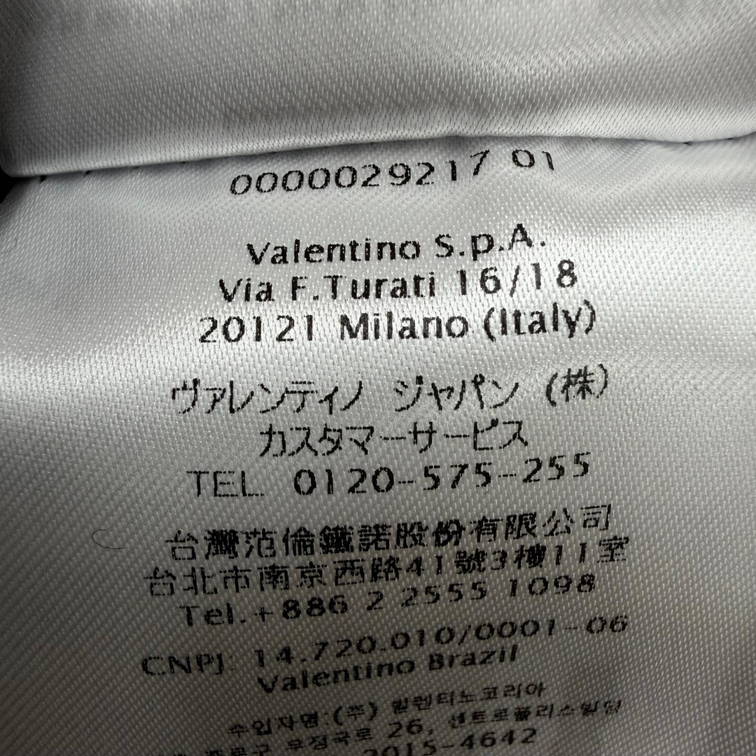 美品☆VALENTINO ヴァレンティノ 3B3CJ0UA6PJ バージンウール Vロゴ 金ボタン ダブルブレストコート ネイビー 38 伊製 正規品 レディース