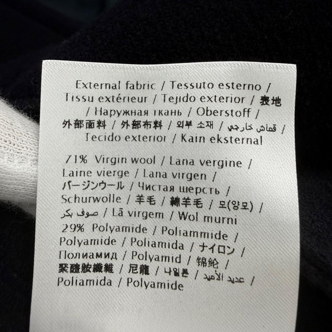 美品☆VALENTINO ヴァレンティノ 3B3CJ0UA6PJ バージンウール Vロゴ 金ボタン ダブルブレストコート ネイビー 38 伊製 正規品 レディース