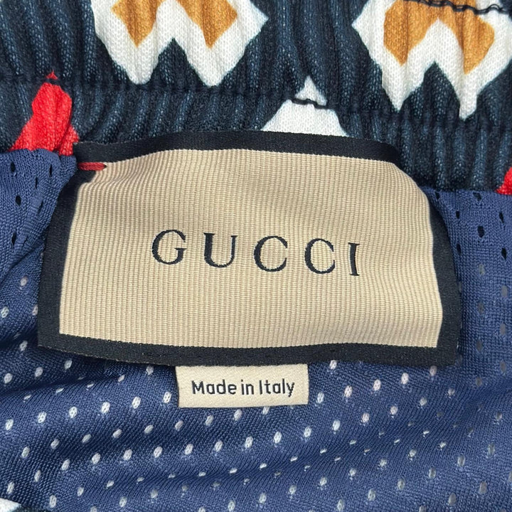 極美品●GUCCI グッチ 23AW 752639 スクエアG ハートプリント 総柄 テクニカルジャージー ショート パンツ M イタリア製 正規品 メンズ