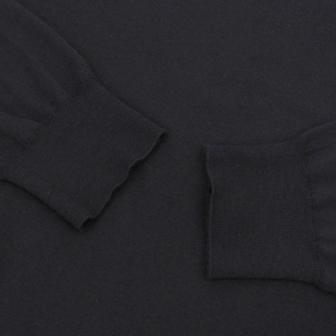 美品▲HERMES エルメス 52-5710 カシミヤ100％ Vネック セーター ニット ブラック XL イタリア製 正規品 メンズ