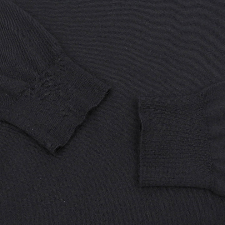 美品▲HERMES エルメス 52-5710 カシミヤ100％ Vネック セーター ニット ブラック XL イタリア製 正規品 メンズ