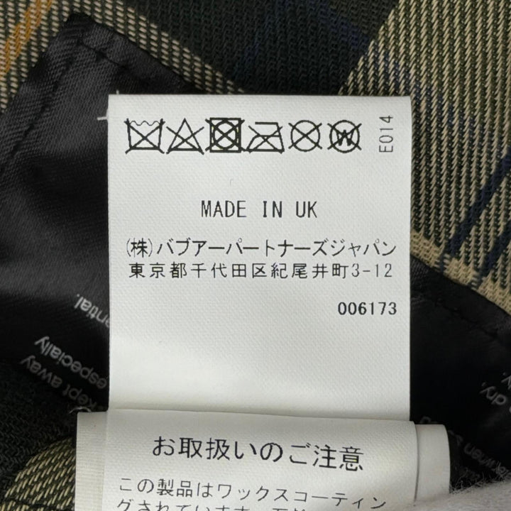 良品●Barbour バブアー 232MWX0018 BEDALE コットン100% ロゴボタン 裏地チェック オイルド ジャケット 40 イングランド製 正規品 メンズ