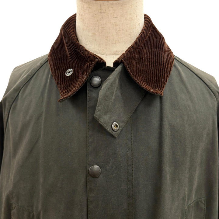 良品●Barbour バブアー 232MWX0018 BEDALE コットン100% ロゴボタン 裏地チェック オイルド ジャケット 40 イングランド製 正規品 メンズ