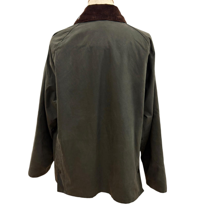 良品●Barbour バブアー 232MWX0018 BEDALE コットン100% ロゴボタン 裏地チェック オイルド ジャケット 40 イングランド製 正規品 メンズ