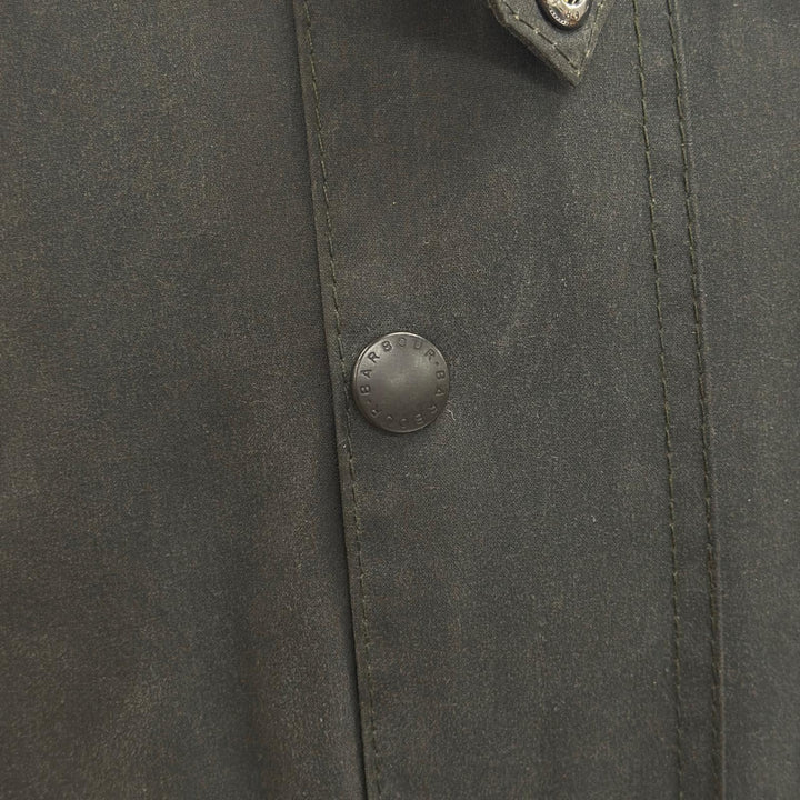 良品●Barbour バブアー 232MWX0018 BEDALE コットン100% ロゴボタン 裏地チェック オイルド ジャケット 40 イングランド製 正規品 メンズ