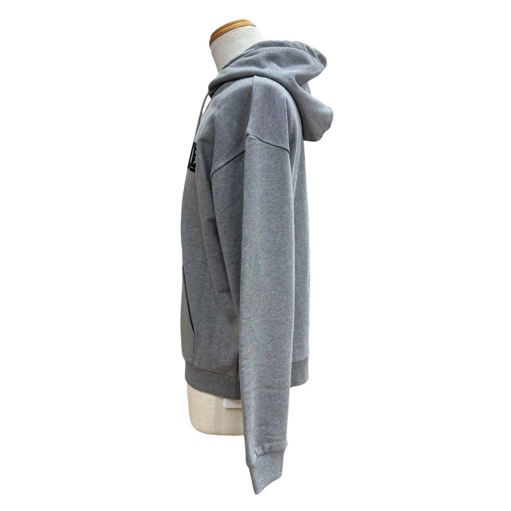 未使用品▼CELINE セリーヌ RY032510Z コットン100% ロゴ ルーズフーディ プルオーバー パーカー グレー M 正規品 メンズ レディース　