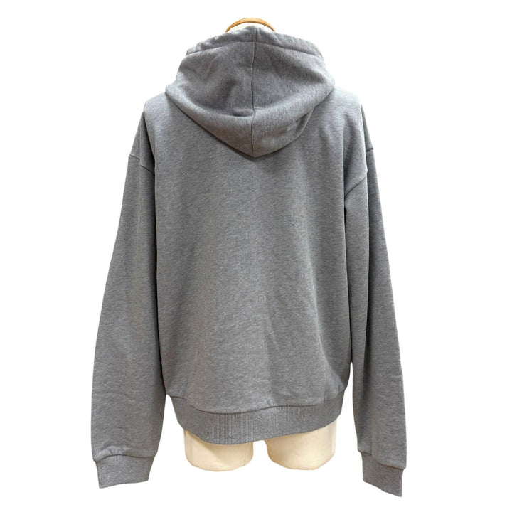 未使用品▼CELINE セリーヌ RY032510Z コットン100% ロゴ ルーズフーディ プルオーバー パーカー グレー M 正規品 メンズ レディース　