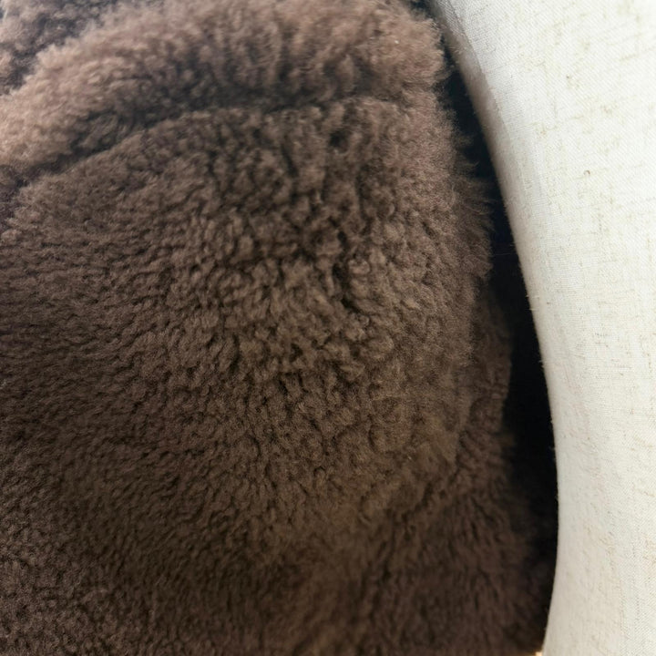 極美品□BOTTEGAVENETA ボッテガヴェネタ 649368 羊革 牛革 WZIP USED加工 ムートンジャケット ブラウン系 44 イタリア製 正規品 メンズ