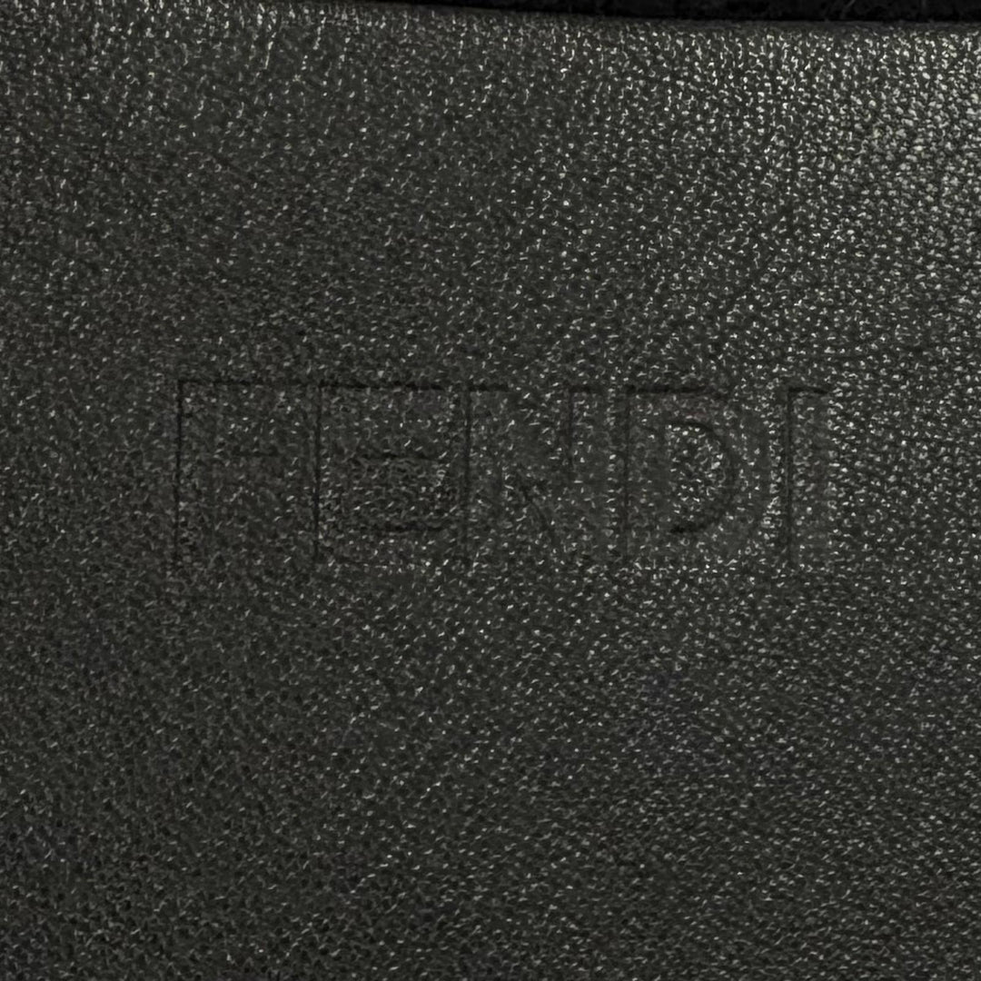 極美品★FENDI フェンディ FJ6993 ウール シルク混 リバーシブル FFロゴ クロップド ジャケット ブラック ベージュ IT 40 正規品