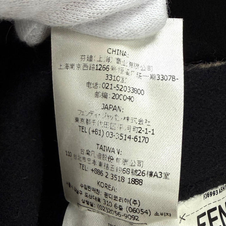 極美品★FENDI フェンディ FJ6993 ウール シルク混 リバーシブル FFロゴ クロップド ジャケット ブラック ベージュ IT 40 正規品