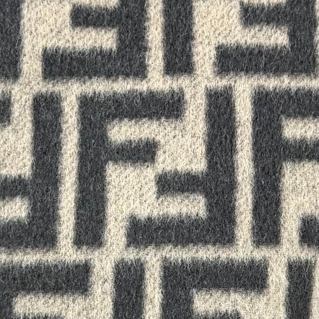 極美品★FENDI フェンディ FJ6993 ウール シルク混 リバーシブル FFロゴ クロップド ジャケット ブラック ベージュ IT 40 正規品