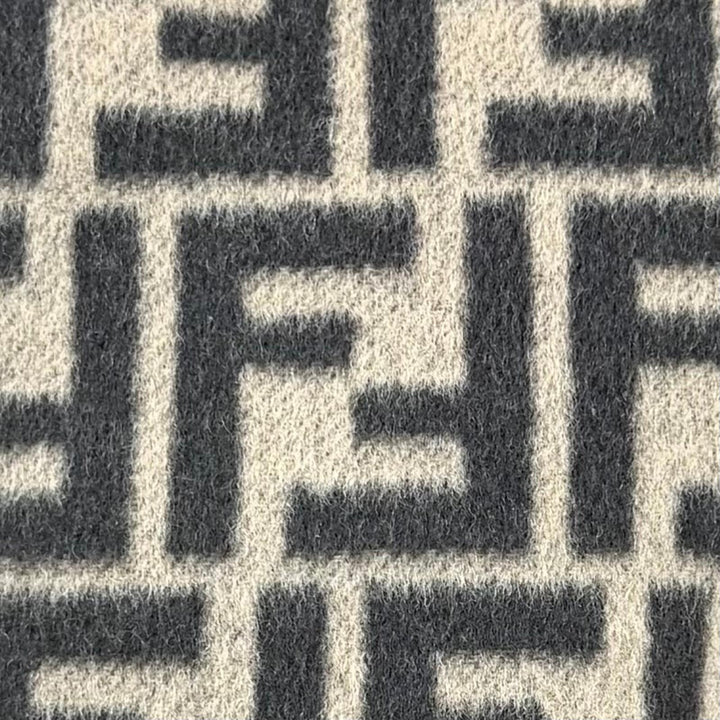 極美品★FENDI フェンディ FJ6993 ウール シルク混 リバーシブル FFロゴ クロップド ジャケット ブラック ベージュ IT 40 正規品