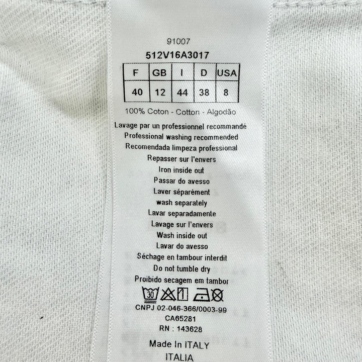 極美品△Christian Dior クリスチャンディオール 512V16A3017 Bee刺繍 ロゴボタン フローラルプリント デニムジャケット 44 正規品