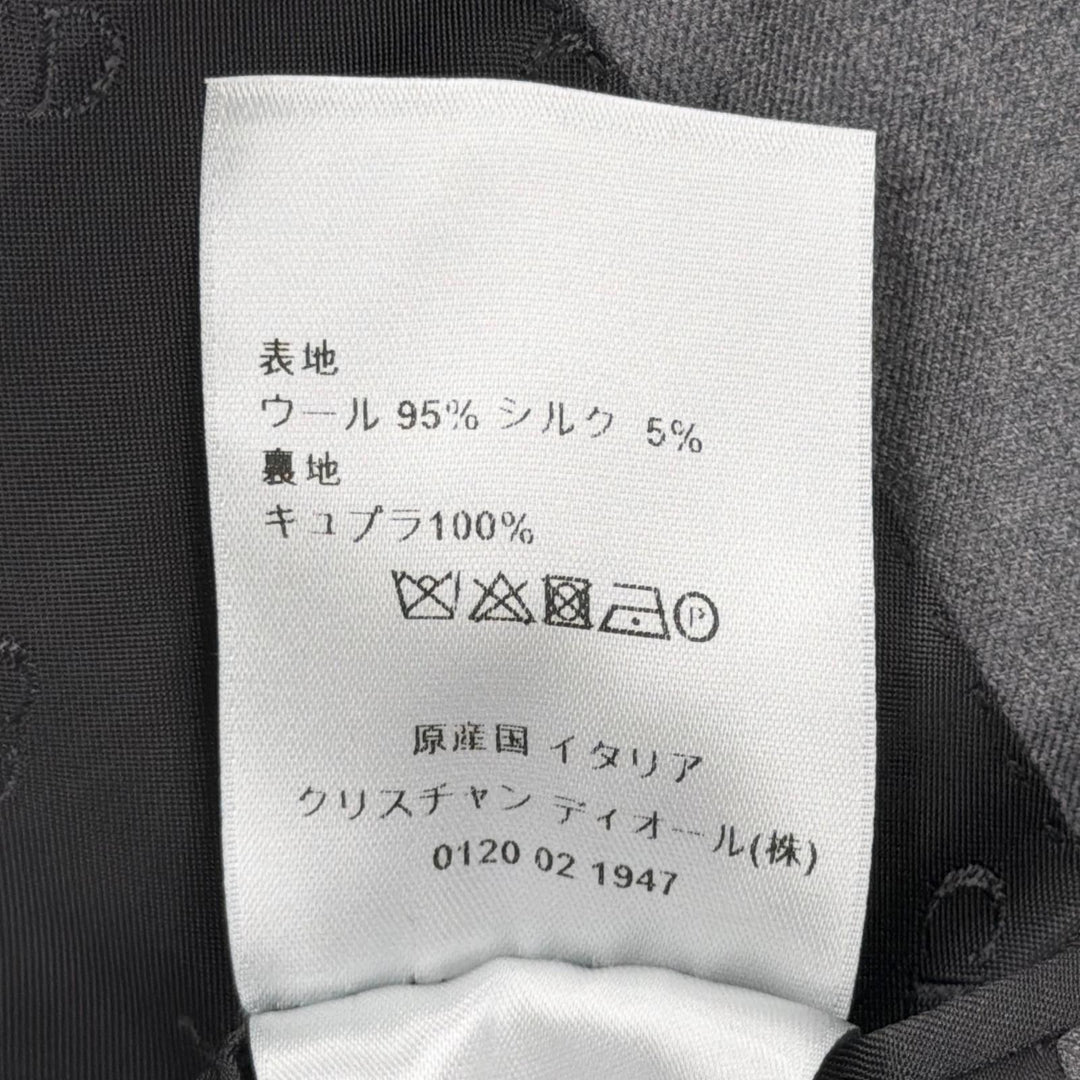 極美品●DIOR ディオール DM3C700A0409 ウール シルク シングル テーラードジャケット グレー 42 イタリア製 正規品 メンズ