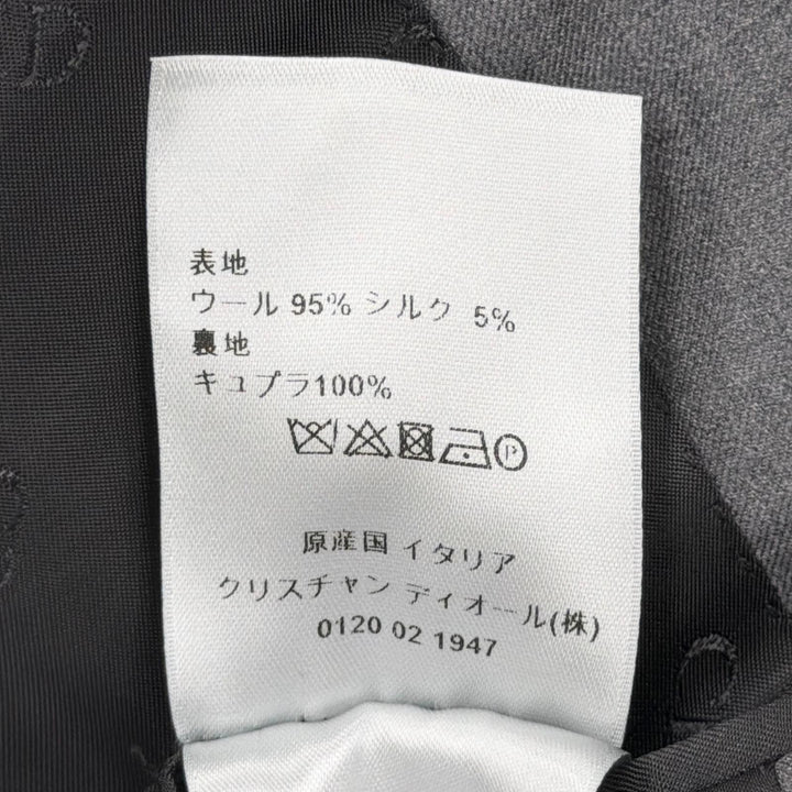 極美品●DIOR ディオール DM3C700A0409 ウール シルク シングル テーラードジャケット グレー 42 イタリア製 正規品 メンズ