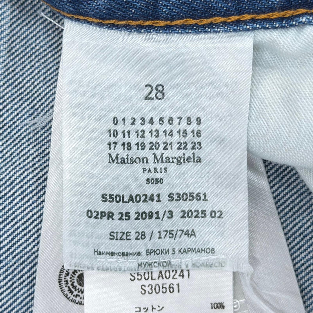 極美品●Maison Margiela メゾンマルジェラ 25AW S50LA0241 コットン100% 5ポケットジーンズ デニムパンツ 28 イタリア製 正規品 メンズ