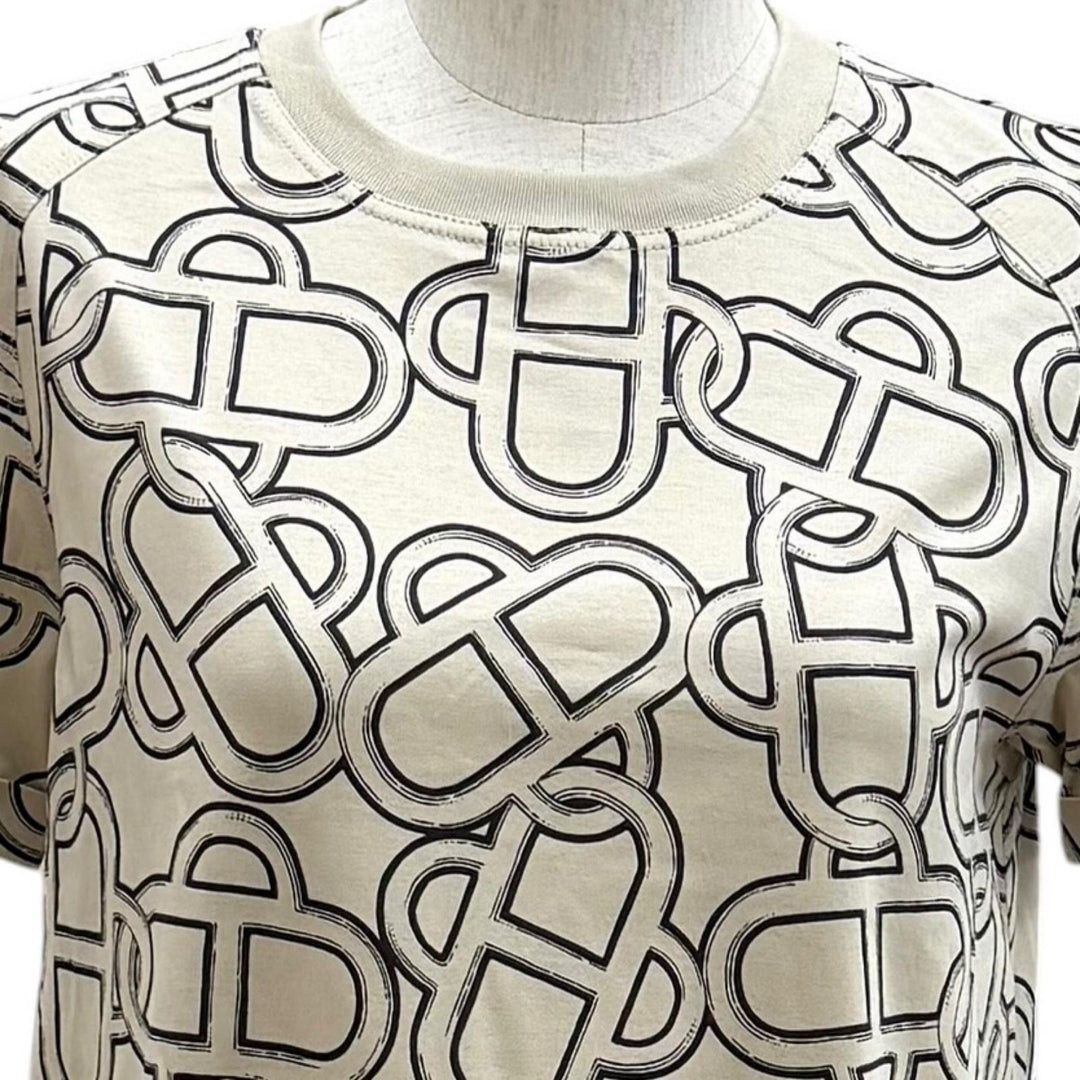 未使用品★HERMES エルメス 26AW 6H4522DG フレアドレス マイヨン エケストル プリント コットン100％ ワンピース 36 正規品 箱付
