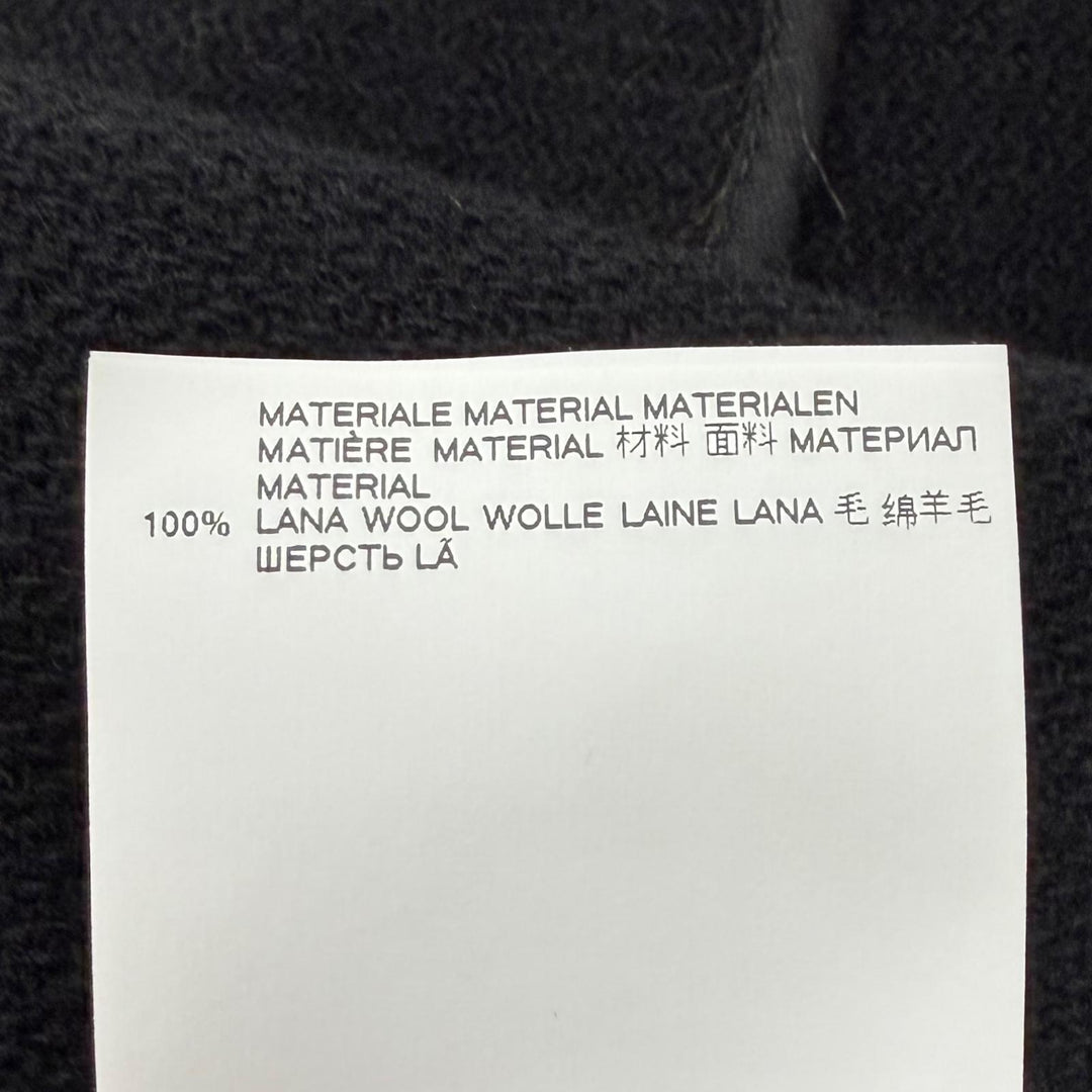 極美品▼Maison Margiela 1 10 メゾンマルジェラ1 10 22AW S50AM0564 ウール100% ダブルブレスト チェスターコート ブラック 46 正規品