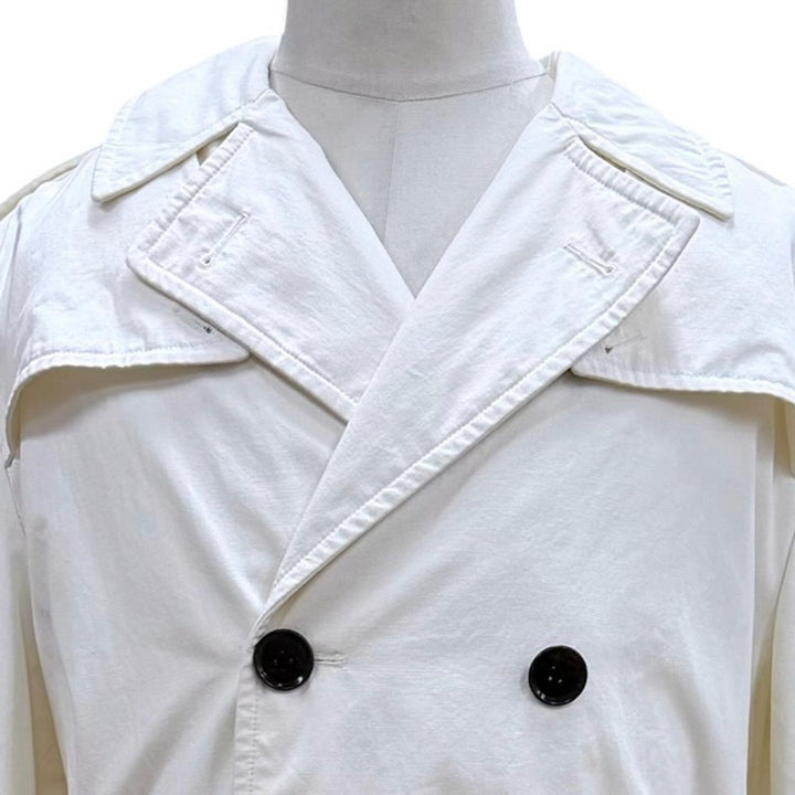 極美品▼Maison Margiela 1 10 メゾンマルジェラ1 10 23AW S50AH0126 ウール100% トレンチコート ホワイト 46 イタリア製 正規品 メンズ